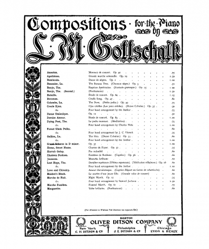 Gottschalk - Grand Scherzo, Op. 57 - Score
