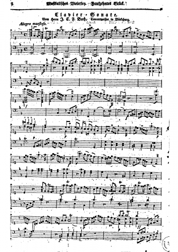 Bach - Keyboard Sonata in F major - Score
