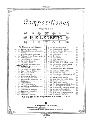 Eilenberg - Die Mühle im Schwarzwald, Op. 52 - Score
