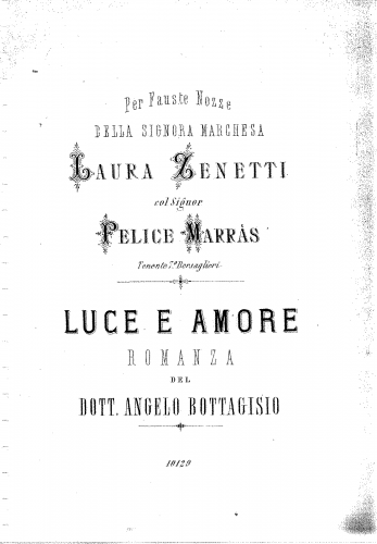 Bottagisio - Luce e amore - Score