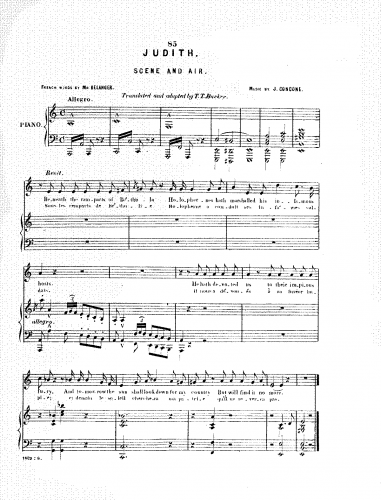 Concone - Judith - Score