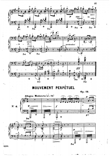 Ravina - Le Mouvement Perpetuel - Etude de Concert - Score