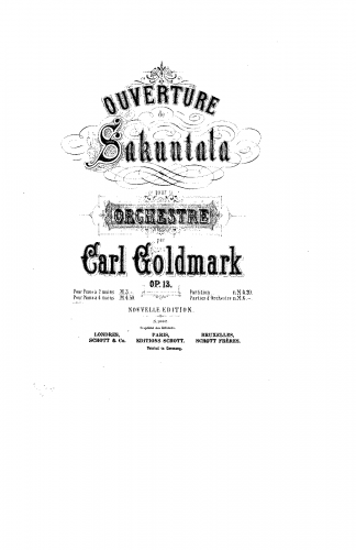 Goldmark - Sakuntala - For Piano 4 hands - Score