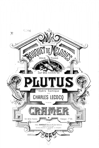 Cramer - Bouquet de mélodies sur 'Plutus' - Score
