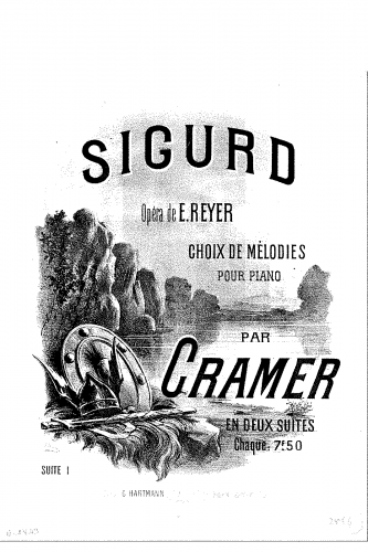 Cramer - Choix de mélodies sur 'Sigurd' - Score