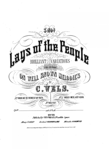Wels - 3 Lays of the People - Piano Score - Score