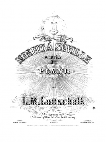 Gottschalk - Minuit à Séville - Caprice - Piano Score - Score