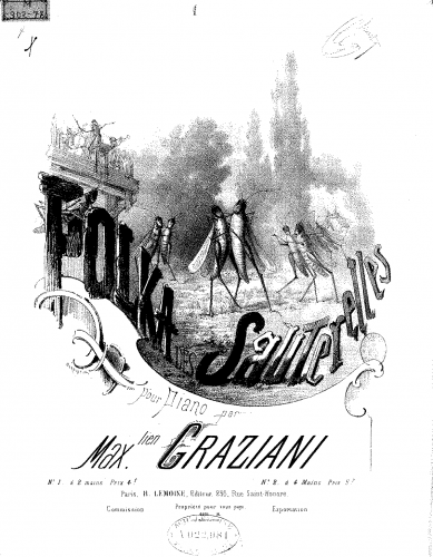 Graziani - Polka des sauterelles - For Piano - Score
