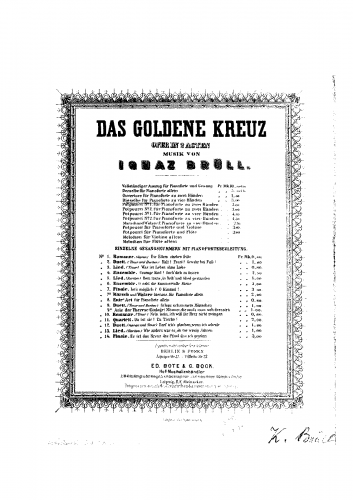 Brüll - Das goldene Kreuz, Op. 27 - Overture For Piano 4 hands (Brissler) - Overture - arranged for Piano 4-hands