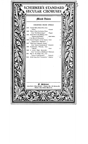 Chabrier - Gwendoline - Vocal Score Épithalame (Act II) - Score