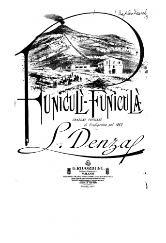 Denza - Funiculì, Funiculà - Vocal Score