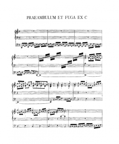 Lübeck - Preambulum and Fugue in C major - Score