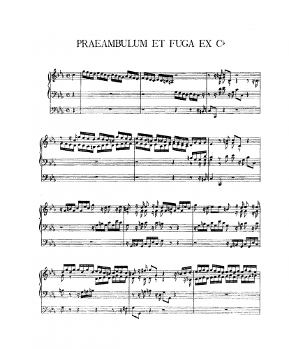 Lübeck - Preambulum and Fugue in C minor - Score