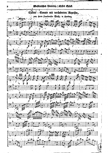 Bach - Keyboard Sonata in F major - Score