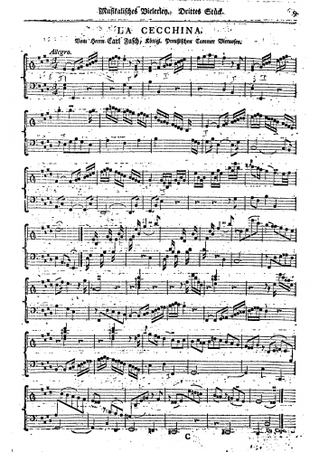 Fasch - La Cecchina - Score