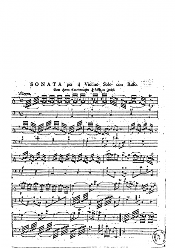 Höckh - Violin Sonata in G major - Score