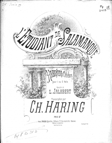 Haring - L'étudiant de Salamanque - Score