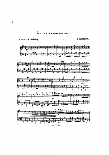 Waldteufel - Galop prestissimo - For Piano solo (Fehling) - Score