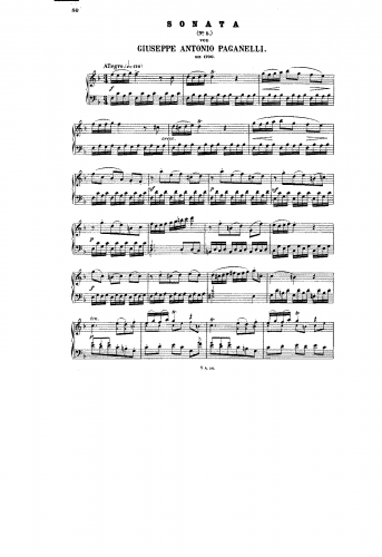 Paganelli - Sonata No. 5 - Score