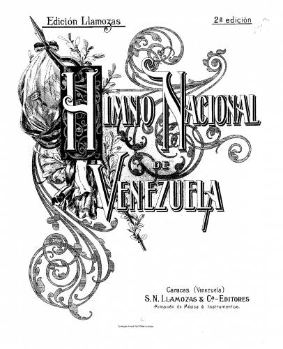 Landaeta - Himno Nacional Gloria al Bravo Pueblo - Voice and Piano Score