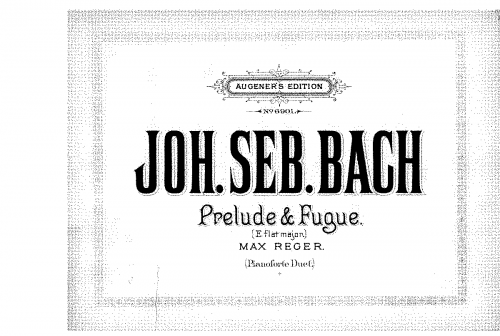 Bach - Prelude and Fugue in Eb major - For Piano 4 Hands