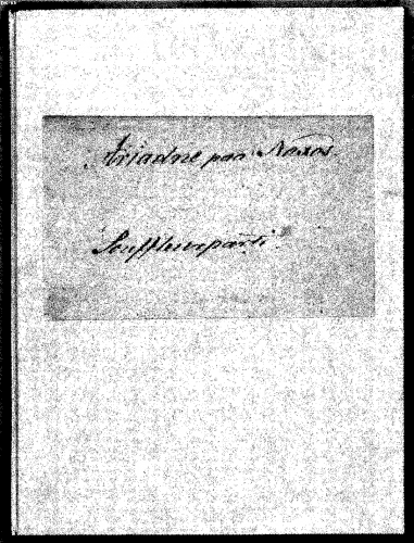 Benda - Ariadne auf Naxos - For Violin and Continuo - Score