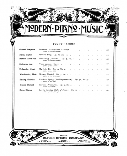 Strauss - Stimmungsbilder - Piano Score Träumerei (No. 4) - Score