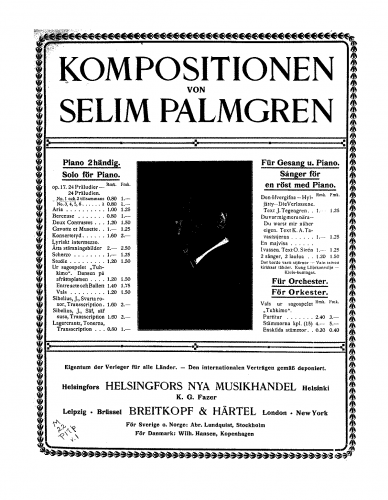 Palmgren - 24 Preludes - Score
