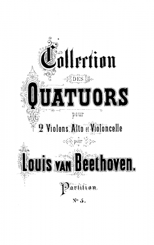 Beethoven - String Quartet No. 5, Op. 18/5 - Score