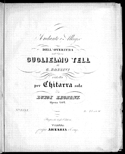 Legnani - Adagio and Allegro - Score
