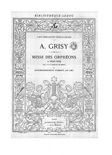 Grisy - Messe des orphéons - Score