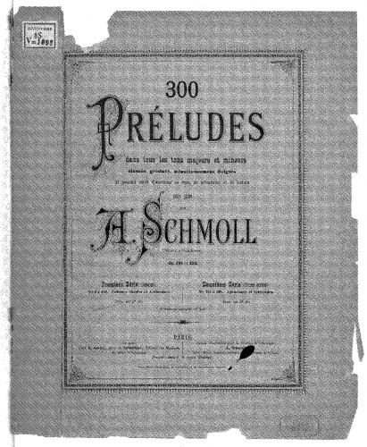 Schmoll - 300 Préludes - Score