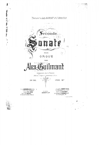 Guilmant - Organ Sonata No. 2 in D major - Organ Scores - Score