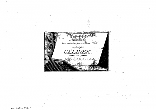 Gelinek - Andante with Variations - Score