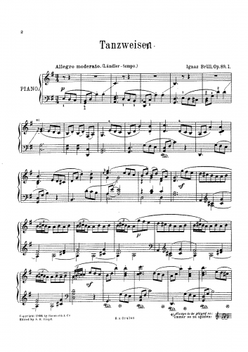 Brüll - 2 Piano Pieces - Score