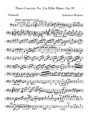 Brahms - Piano Concerto No. 2 - Cellos