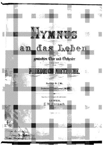 Nietzsche - Hymnus an das Leben - Score