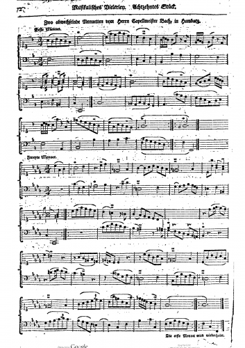 Bach - Menuet in F major - Score