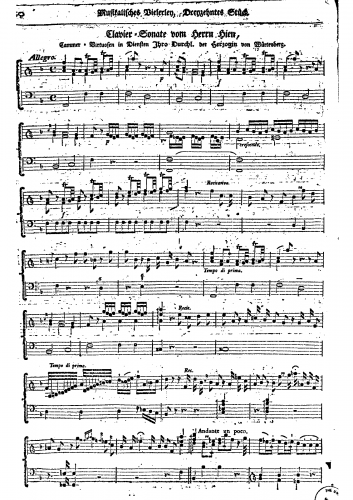 Hien - Keyboard Sonata in F major - Score