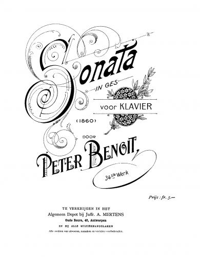 Benoît - Piano Sonata - Score
