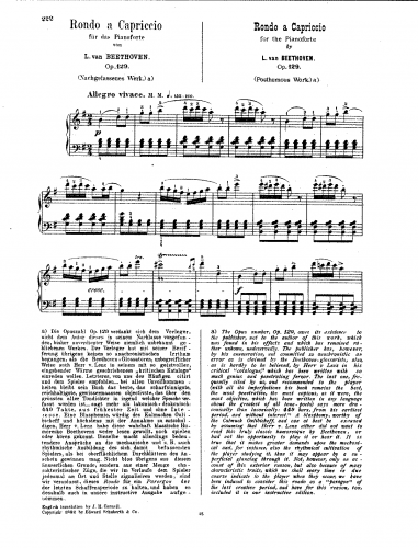 Beethoven - Rondo a Capriccio Op. 129 - Score