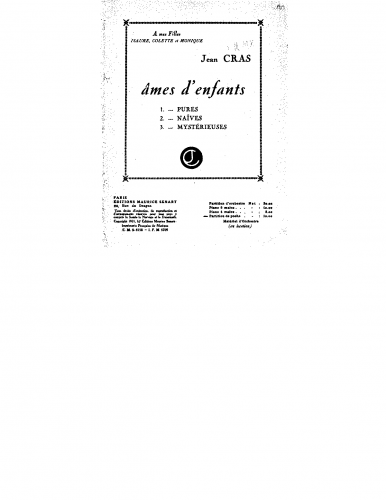 Cras - Ames d'enfants - For Orchestra (Composer) - Score