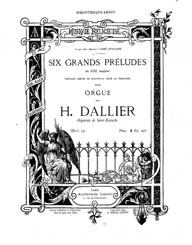 Dallier - 6 Grands Preludes - Score