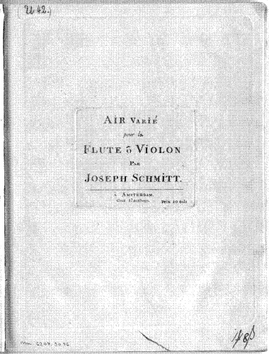 Schmitt - Air Varié - Score