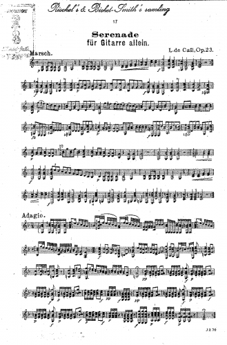 Call - Serenade for Solo Guitar, Op. 23 - Score