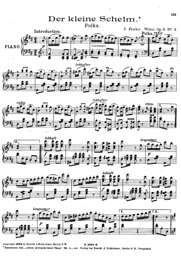 Fischer-Weber - Piano Pieces - No. 2 - Der kleine Schelm (Polka)