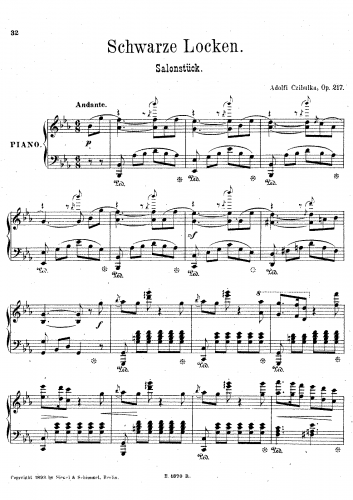 Czibulka - Schwarze Locken - Score