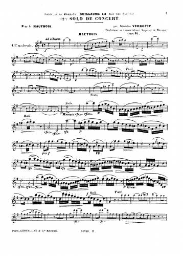 Verroust - 12ème Solo de concert - Score