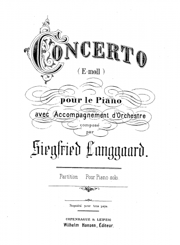Langgaard - Piano Concerto - Score