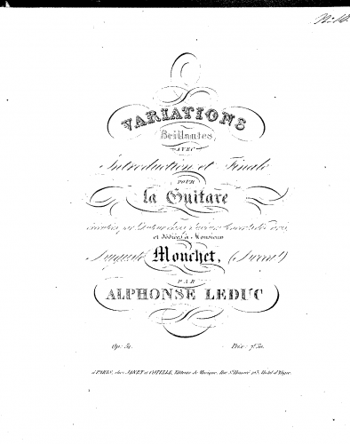 Leduc - Variations Brillantes, Op. 51 - Score